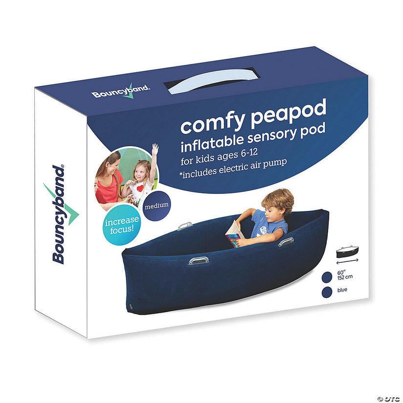 Bouncyband&#174; Comfy Hugging Peapod Sensory Pod, 60", Ages 6-12, Blue Image