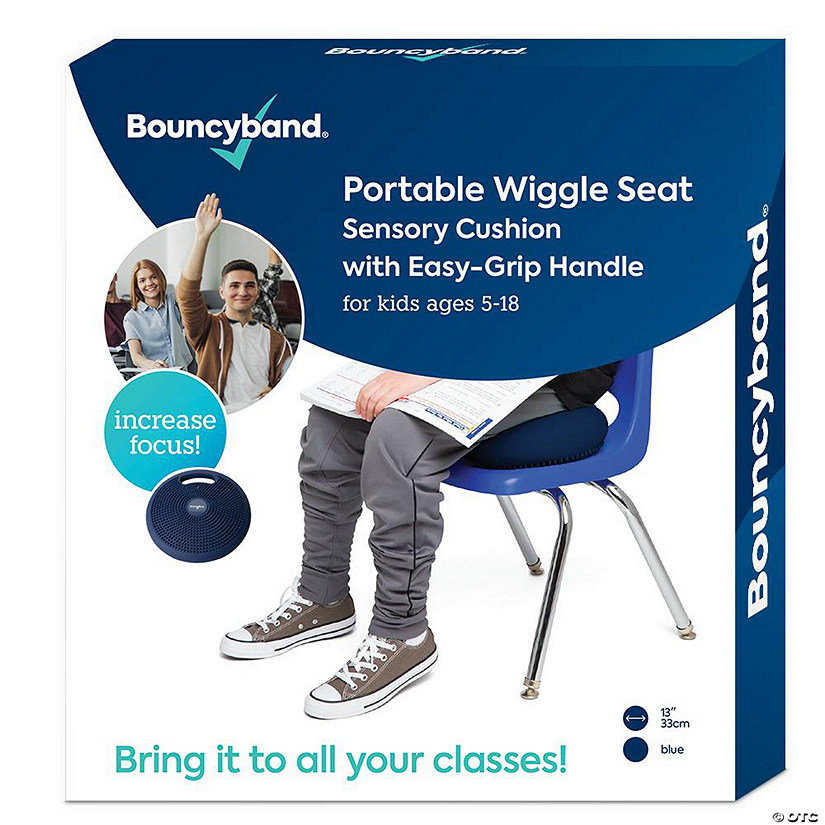 Bouncyband Portable Wiggle Seat Sensory Cushion, Blue Image