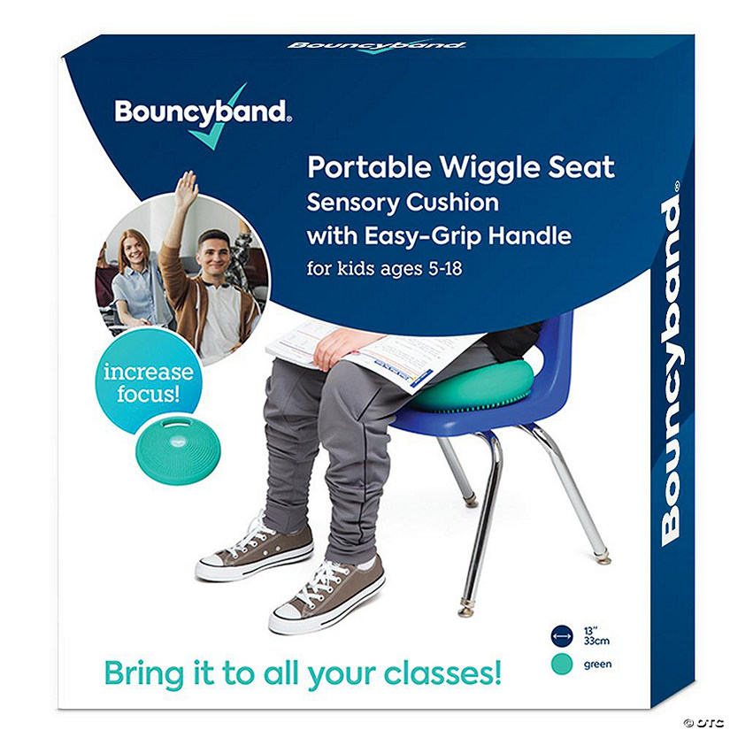 Bouncyband Portable Wiggle Seat Sensory Cushion, Green Image