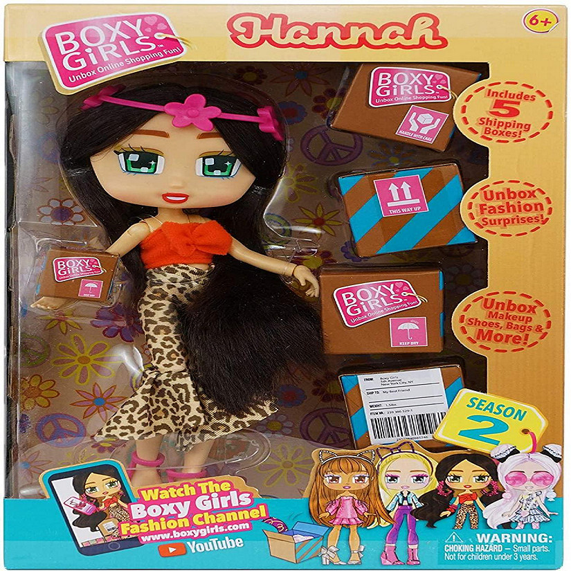 Boxy Girls Season 2 Black Hair Hannah Doll Peace Love Hippie Fashion Surprises Jay at Play Image