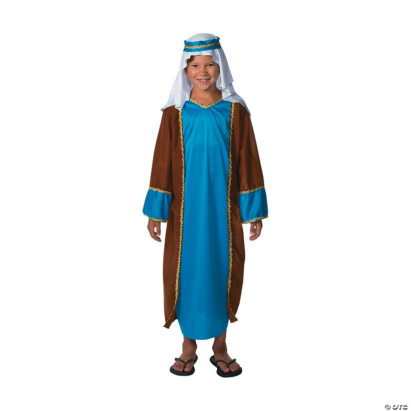 Boy&#8217;s Deluxe Joseph Gown Nativity Costume withHeadpiece Image