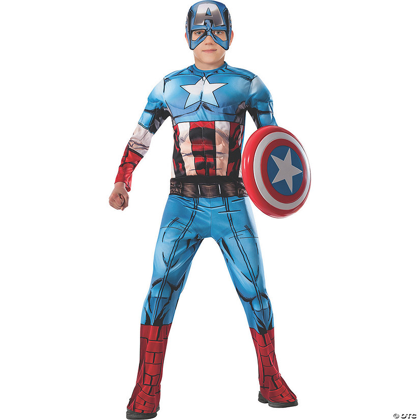 Boy&#8217;s Muscle Chest Captain America&#8482; Costume - Medium Image