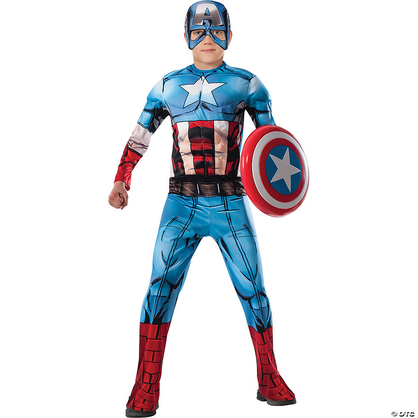 Boy&#8217;s Muscle Chest Captain America&#8482; Costume - Small Image