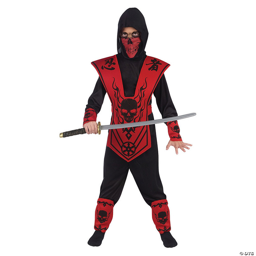 Boy&#8217;s Red Ninja Halloween Costume - Medium Image