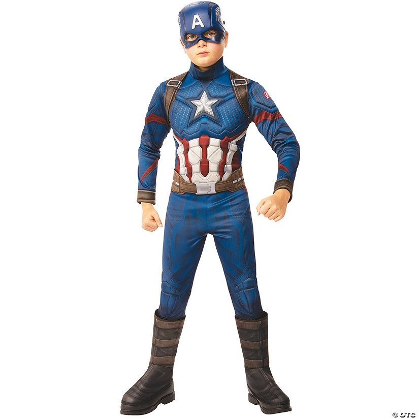 Boy's Avengers Endgame Deluxe Captain America Costume Image