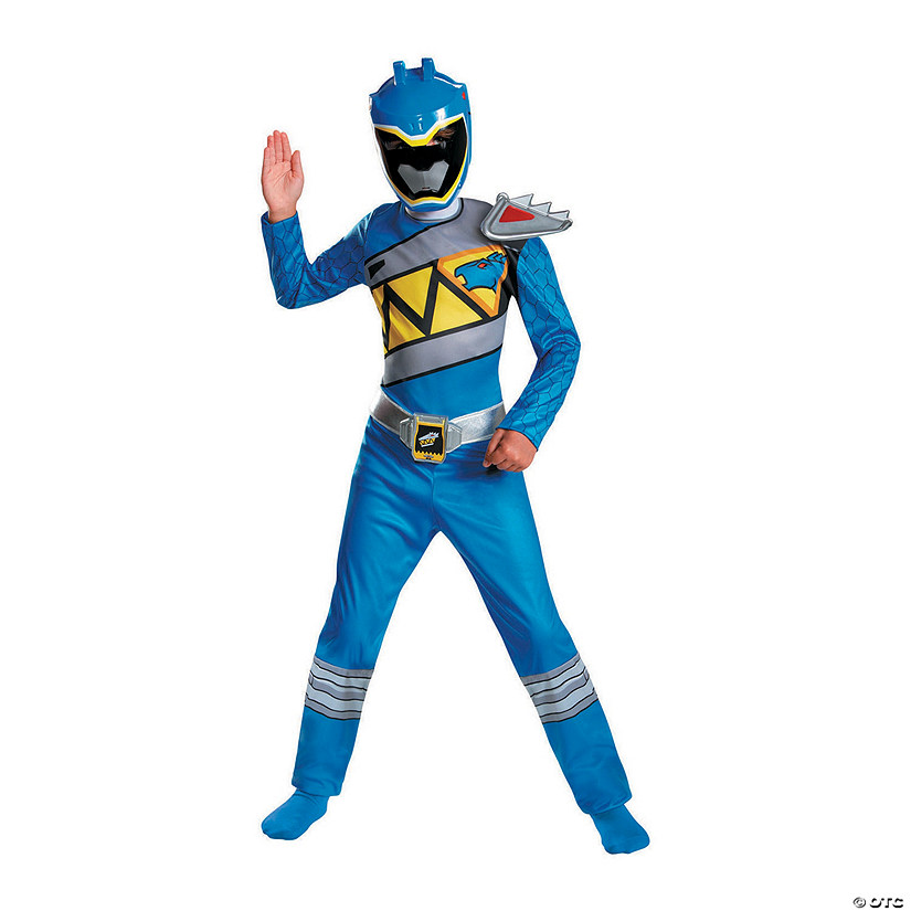 Boy's Classic Mighty Morphin Power Rangers&#8482; Blue Ranger Dino Costume - Extra Small 4-6 Image
