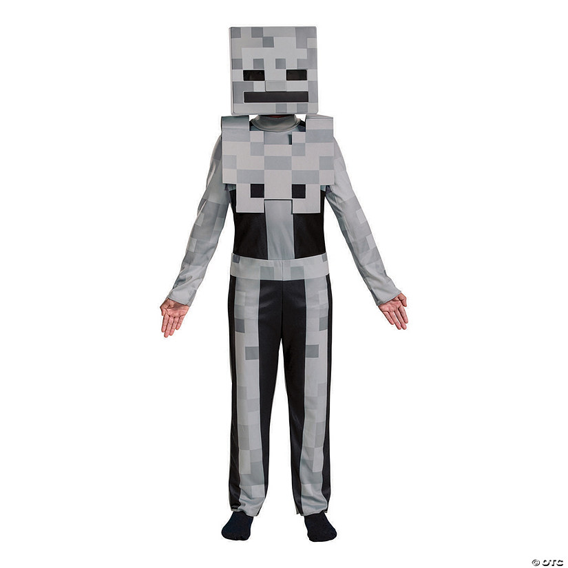 Boy's Classic Minecraft Skeleton Costume Image