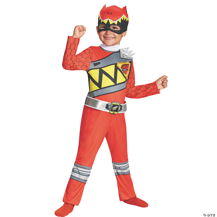 Boy's Classic Red Ranger Dino Costume - Small Image