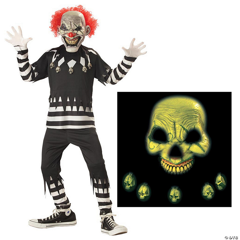 Boy's Creepy Clown Costume Image