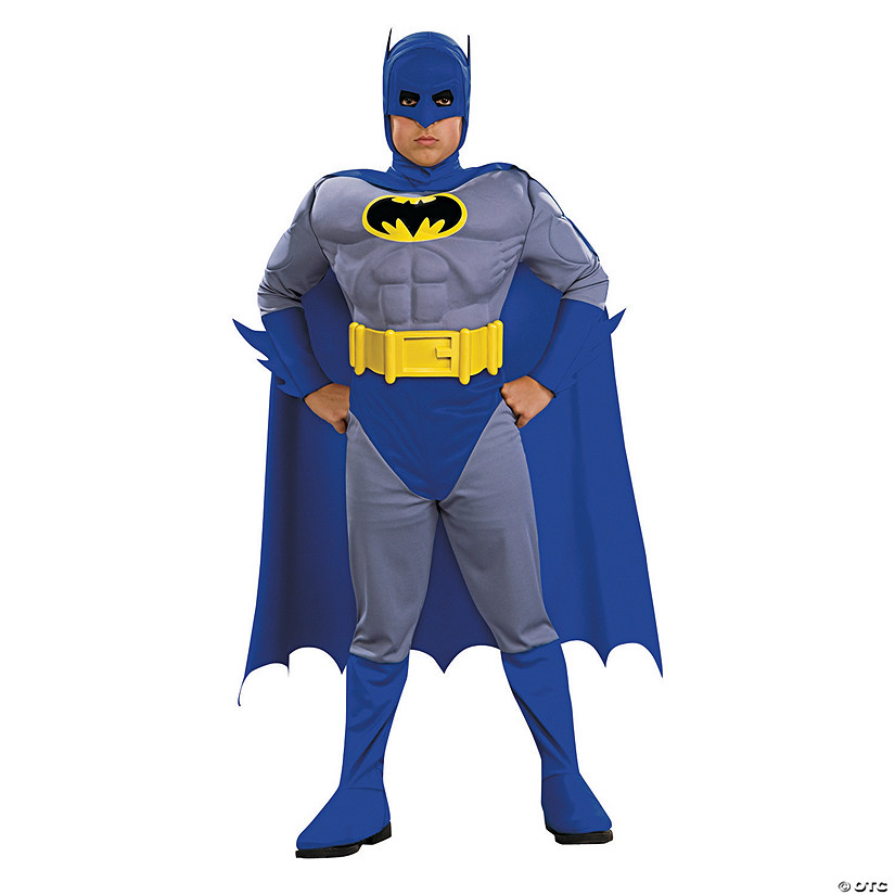 Boy's Deluxe Muscle Chest Batman Costume Image