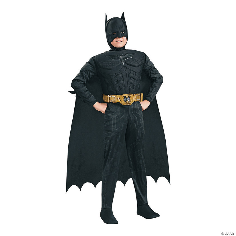 Boy's Deluxe Muscle Chest Dark Knight Batman&#8482; Costume Image