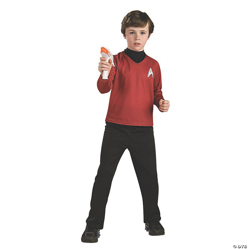 Boy's Deluxe Red Star Trek Uniform Costume - Large Image
