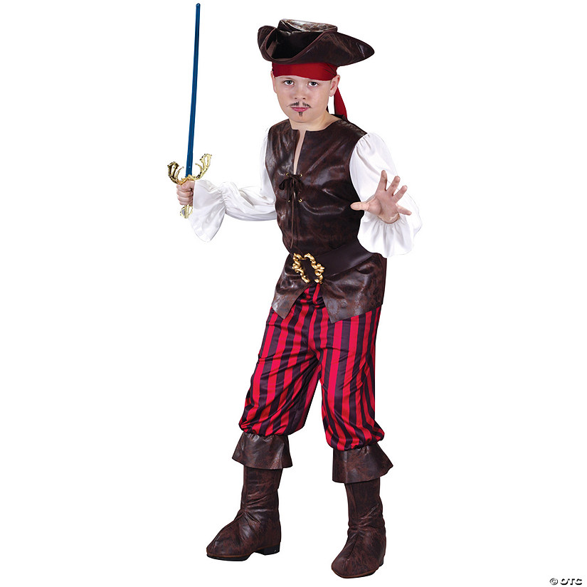 Boy's High Seas Buccaneer Pirate Costume Image
