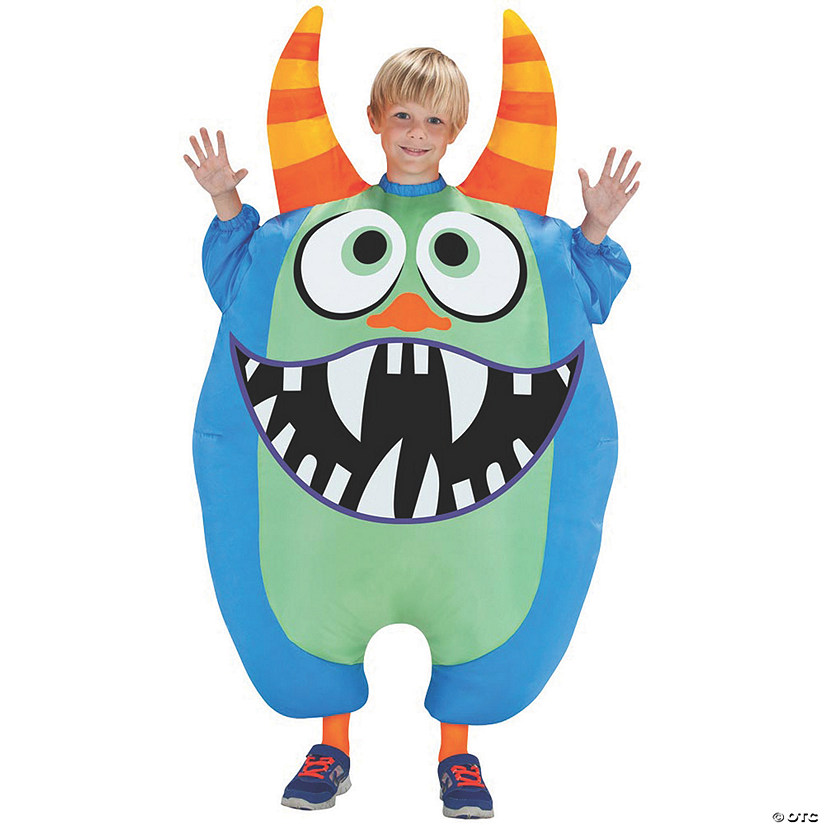 Boy's Inflatable Blue Scareblown Costume Image