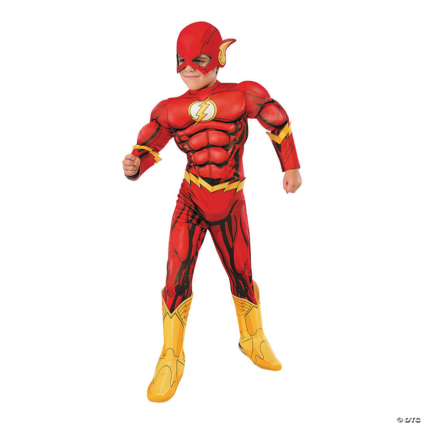 Boy's Photo Real Deluxe Muscle Chest Flash Costume Image