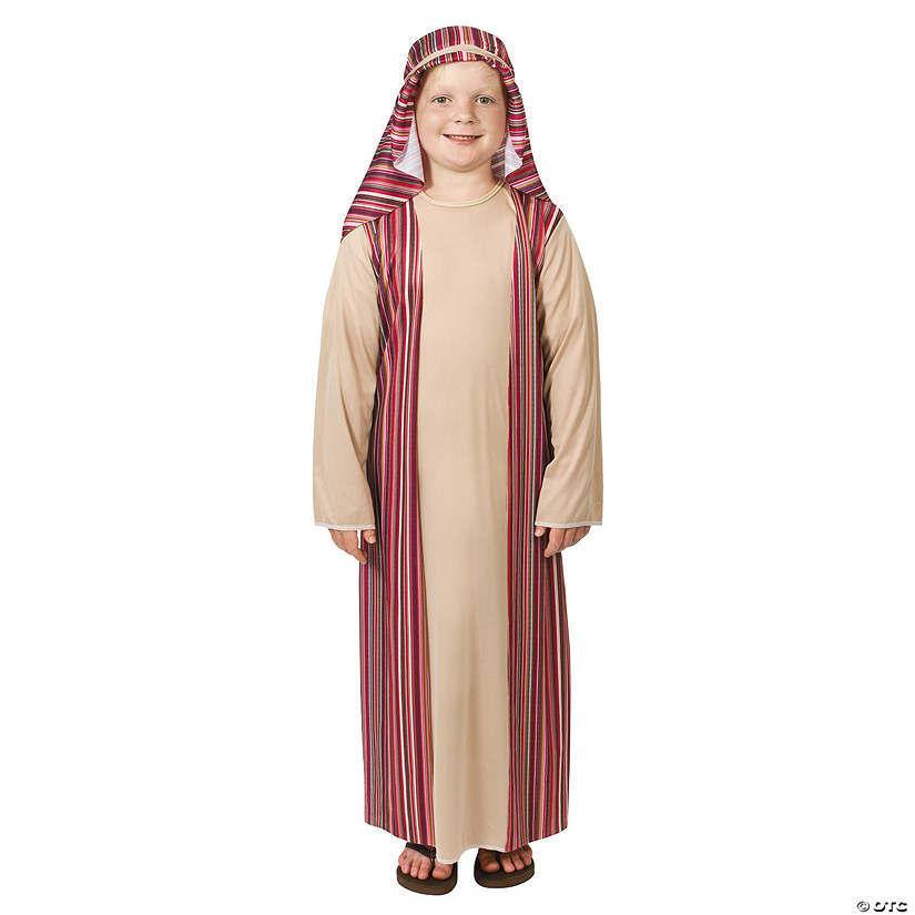 Boy's Premium Joseph Gown Nativity Costume with Headpiece Image