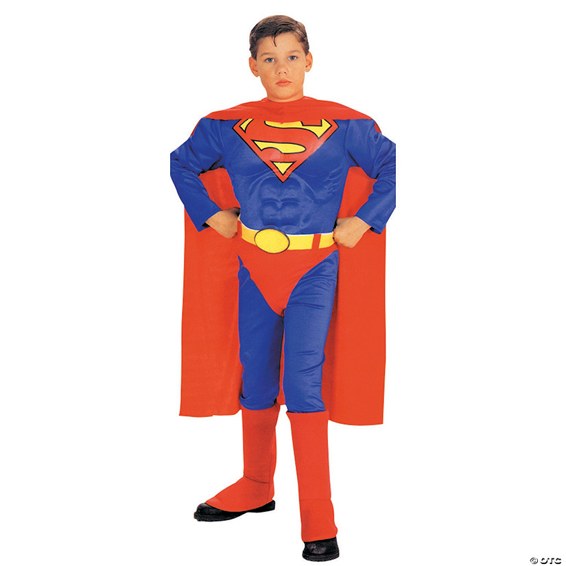 Boy's Superman™ with Muscle Chest Costume - Medium