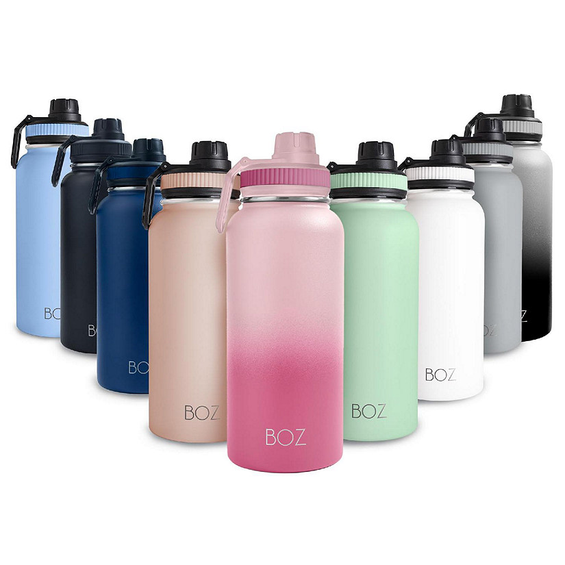 BOZ Stainless Steel Water Bottle - Vaccum Insulated Water Bottle 32 Oz - Gradient Pink Waterbottle Image