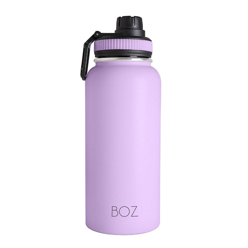 BOZ Stainless Steel Water Bottle XL (1 L / 32oz) Wide Mouth, Vacuum Double Wall Insulated (Lavender) Image