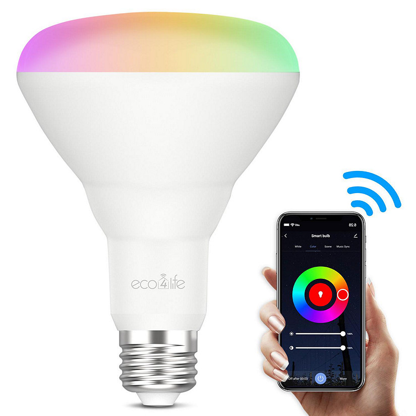 BR30 LED Smart Light Bulb, Tunable Hue and Dimmable RGB WiFi Bulb Image