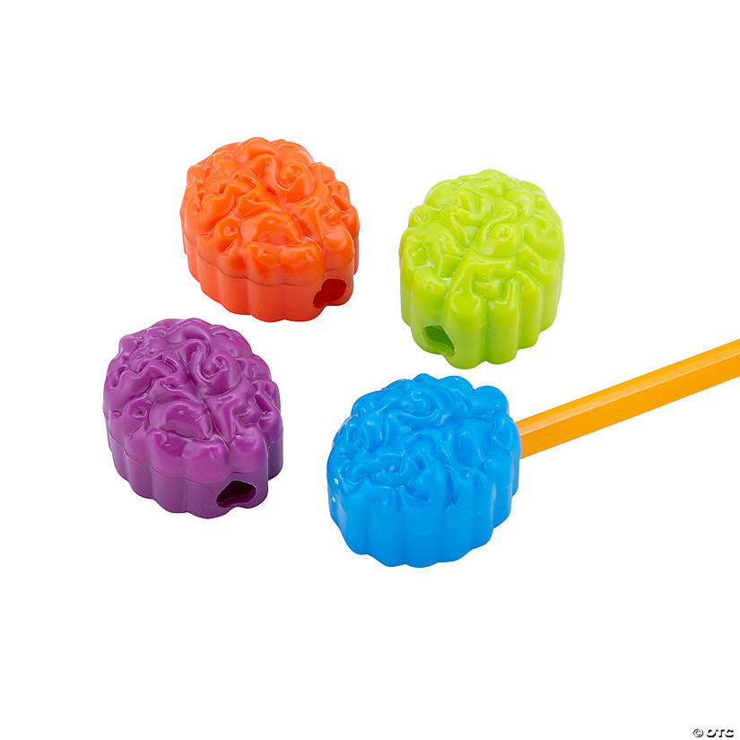 Brain-Shaped Pencil Sharpeners - 24 Pc. Image