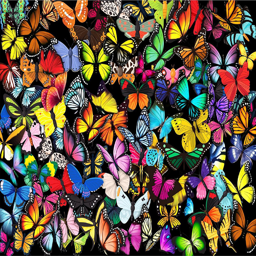 Brain Tree-Unique Butterflies 1000 Piece Puzzle for Adults 27.5&#8221;Lx19.5&#8221;W Image