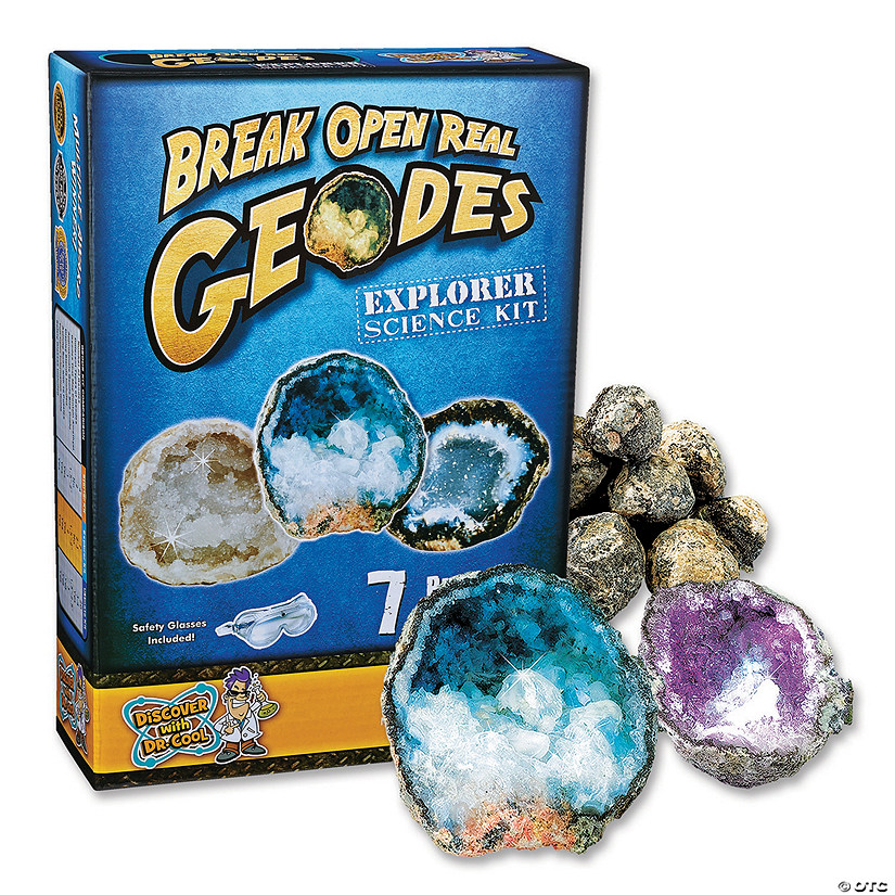 Break Open Real Geodes Science Kit - 7 Geodes Image