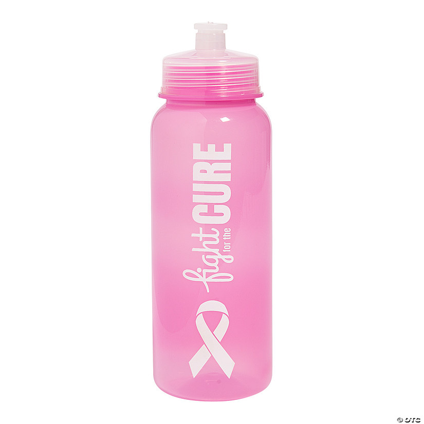 Breast Cancer Awareness BPA-Free Plastic Water Bottles - 12 Ct. Image