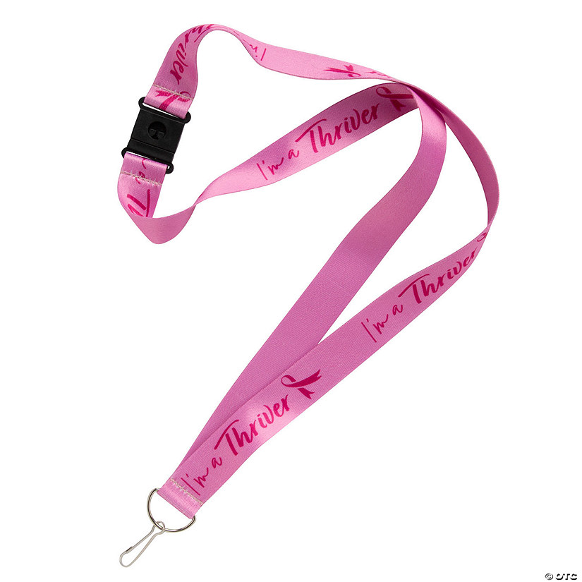 Breast Cancer Thriver Breakaway Lanyards - 12 Pc. Image