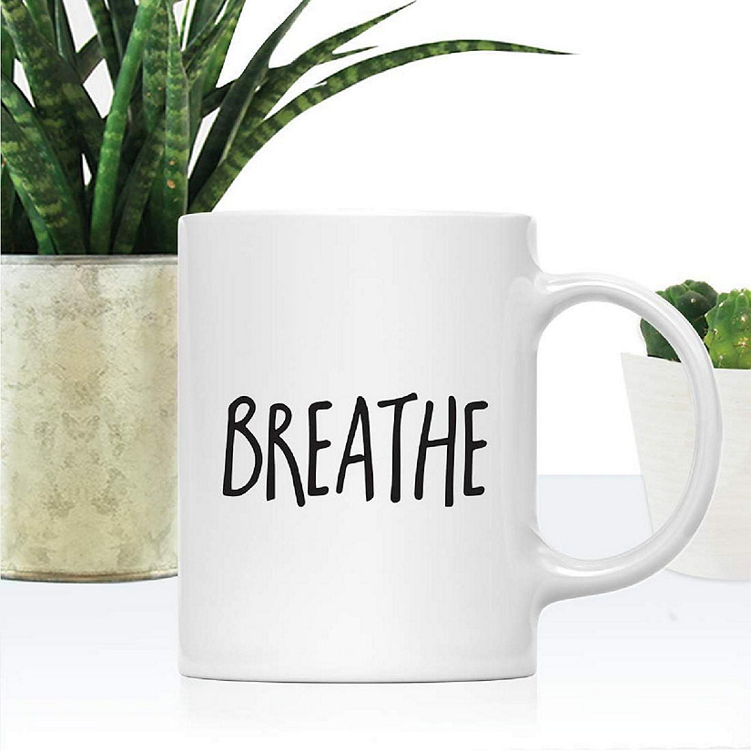 Breathe Yoga Ceramic Mug Image