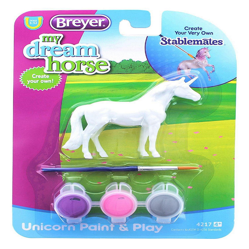Breyer Unicorn Play & Paint Model Horse - Standing Warmblood Image