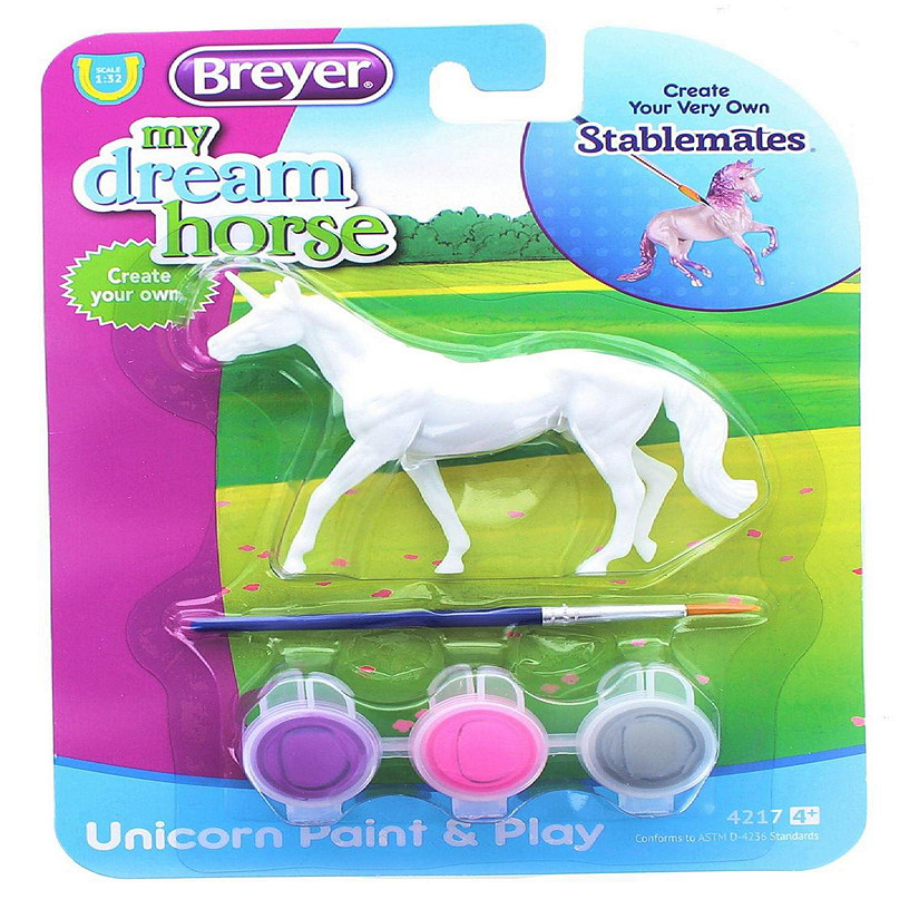 Breyer Unicorn Play & Paint Model Horse - Walking Thoroughbread Image
