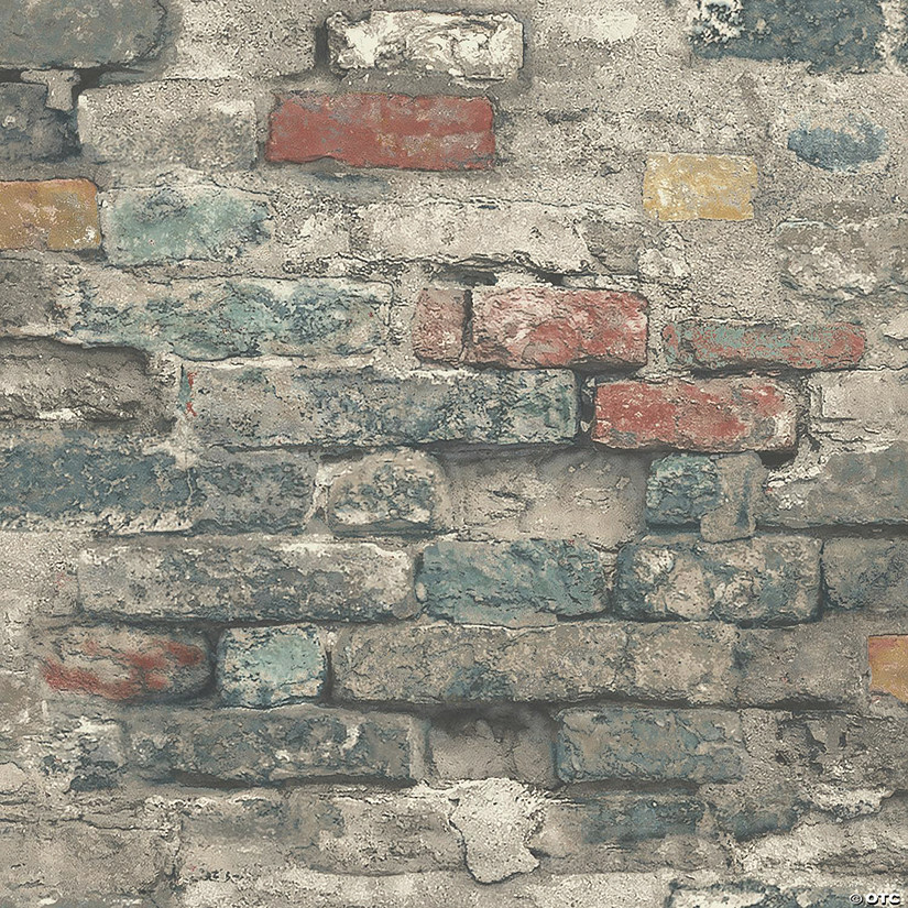 Brick Alley Peel & Stick Wallpaper | Oriental Trading