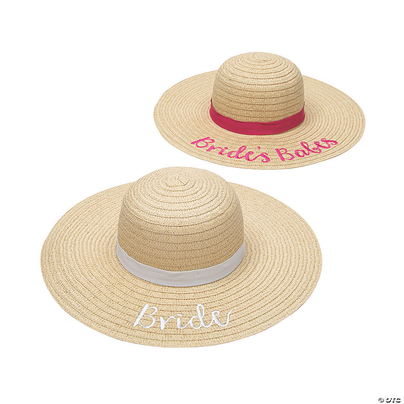 Bridal Party Sun Hats - 6 Pc. Image