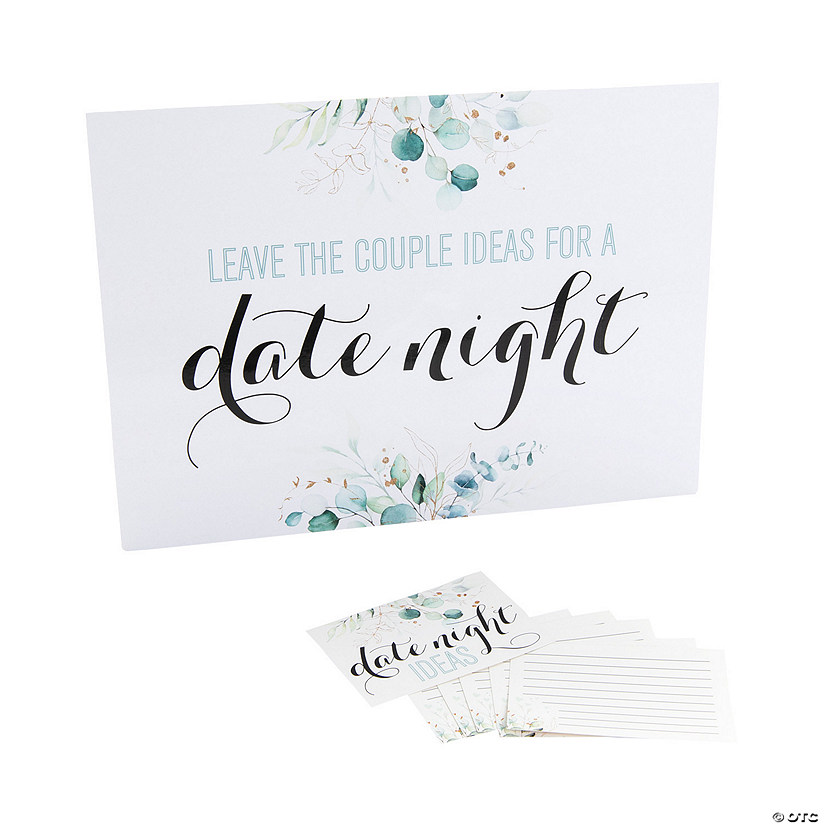 Bridal Shower Date Night Cards & Sign Kit - 101 Pc. Image