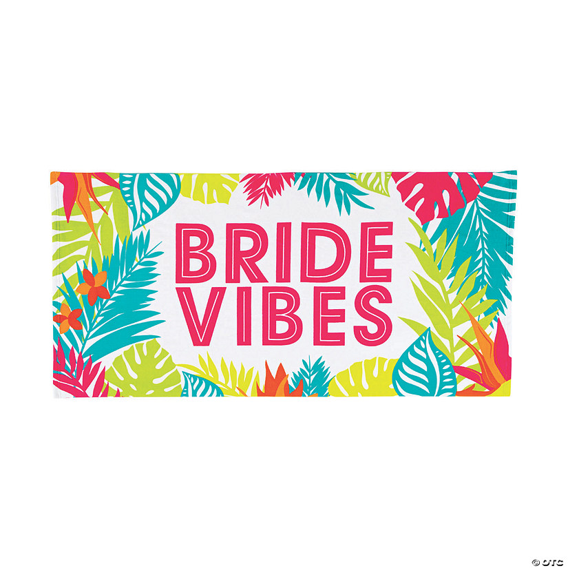 Bride Vibes Beach Towel Image