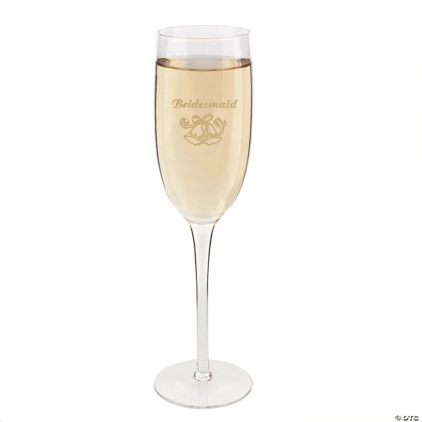 Gold Foil Maid of Honor Stemless Wedding Glass Champagne Flute