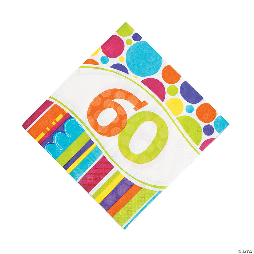 Bright & Bold 60th Birthday Luncheon Napkins