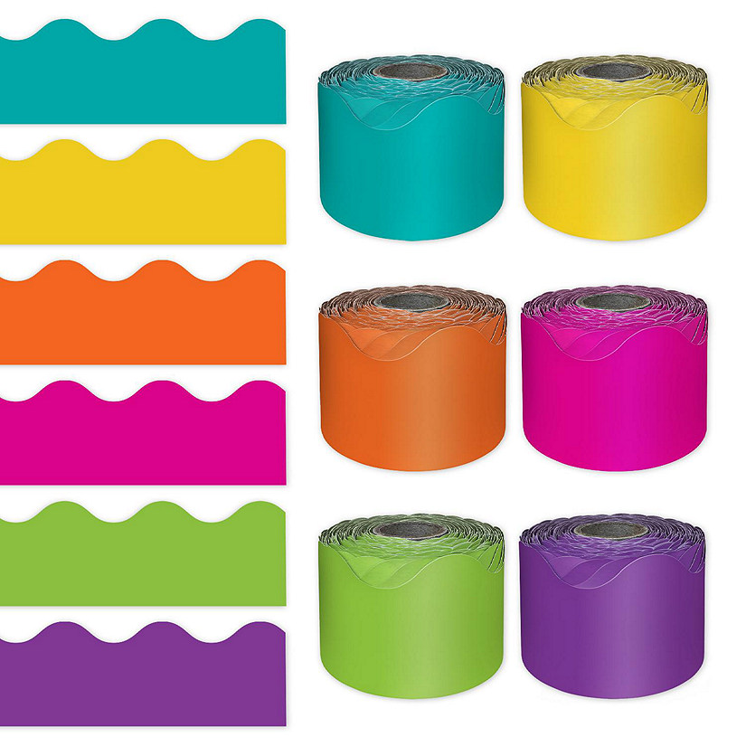 Bright and Colorful Rolled Border Set 6 Pack Image