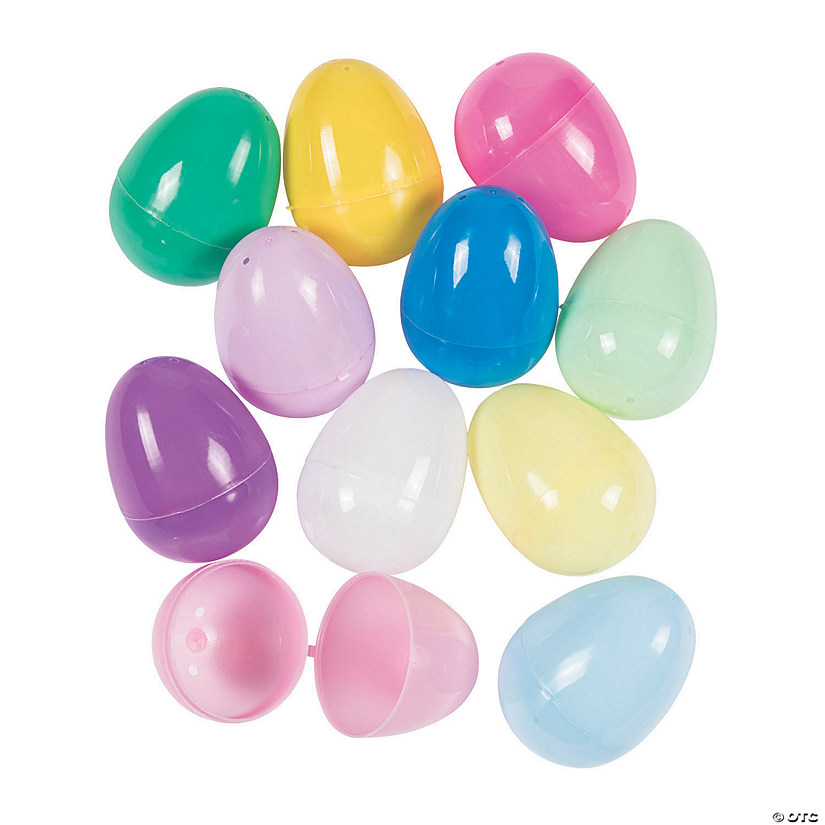 Bright & Pastel Plastic Easter Eggs 48 Pc.