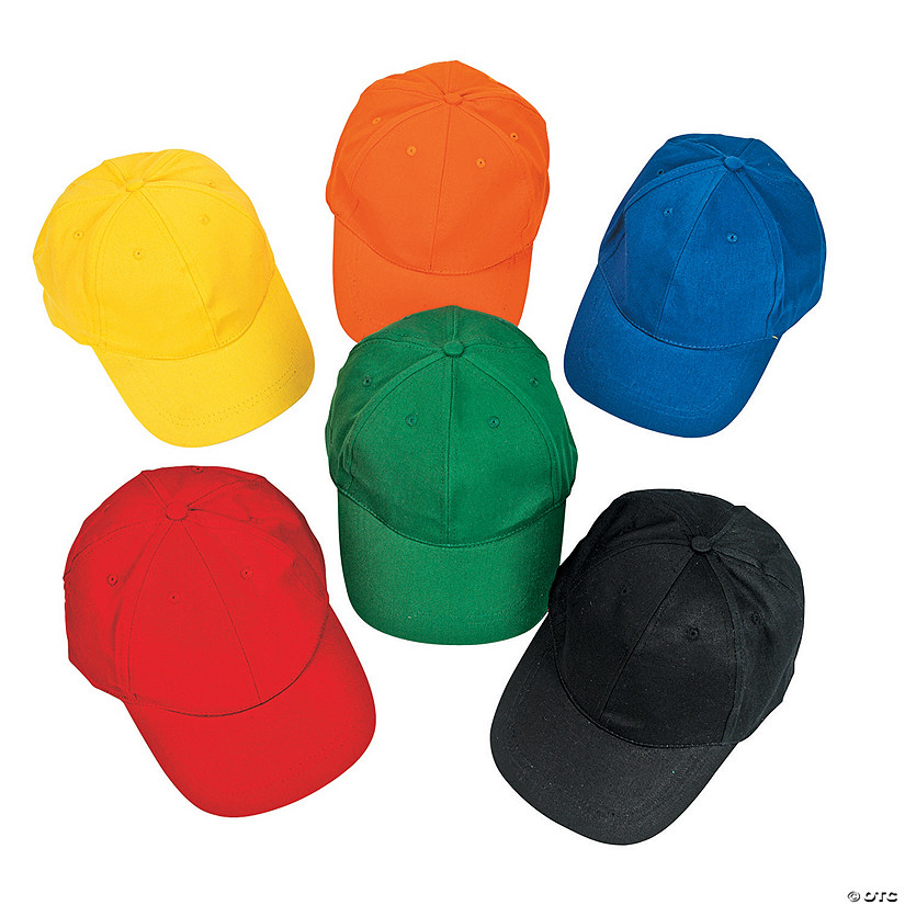Bright Baseball Caps - 12 Pc. Image
