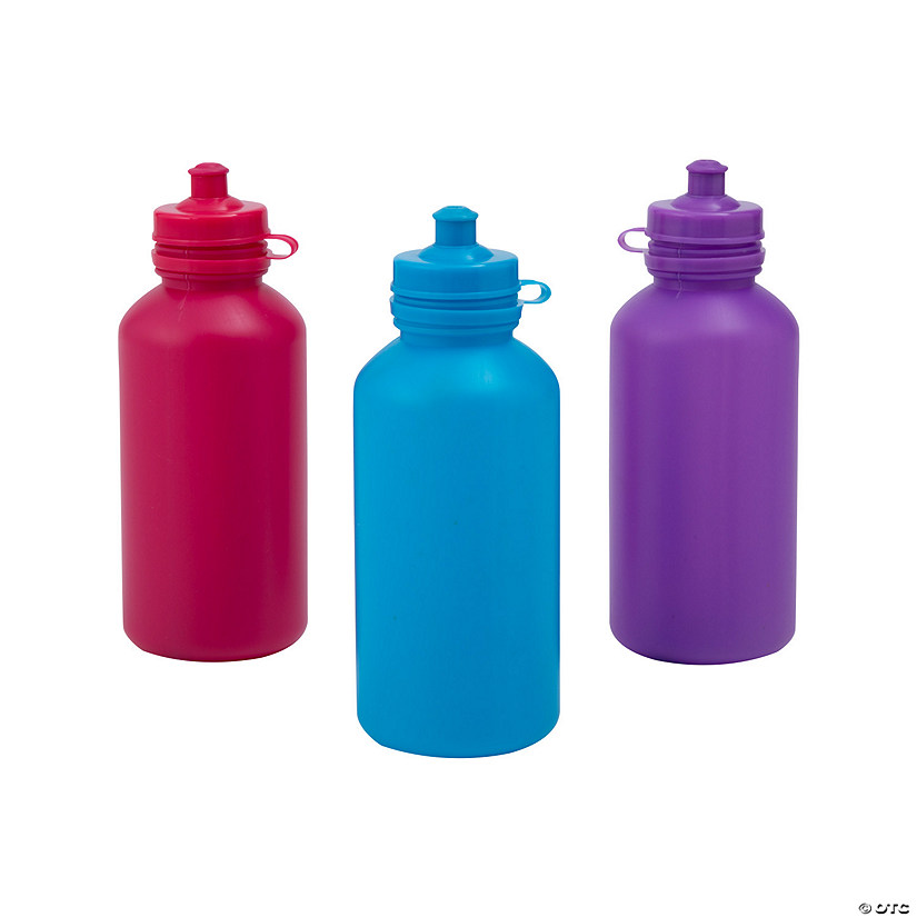 Bright BPA-Free Plastic Water Bottles - 12 Ct. Image