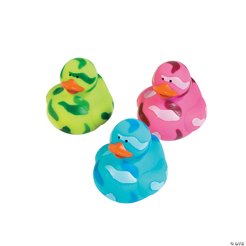 Bright Camo Rubber Ducks - 12 Pc. Image