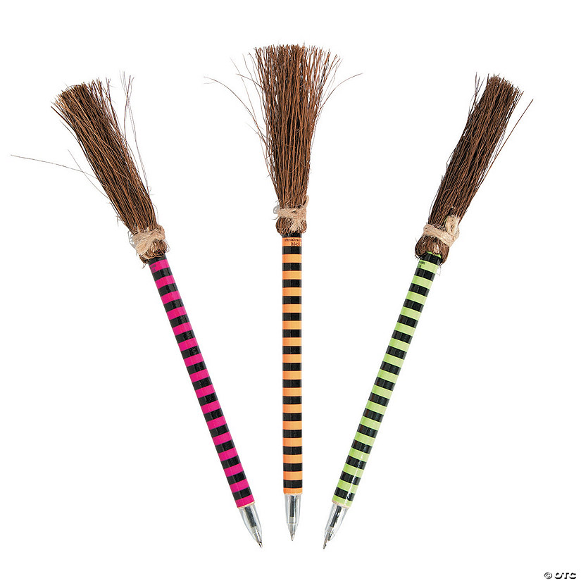 Bright Color Witch Broom Pens Oriental Trading