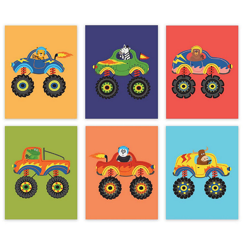 Bright Colorful Monster 6Pack 8.5x11in Image