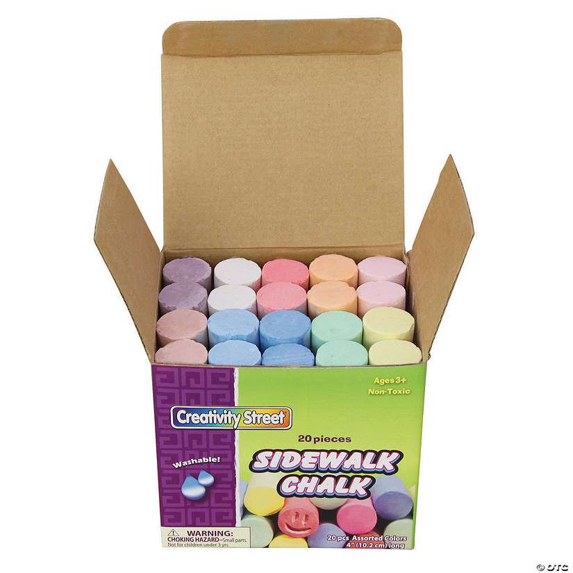 Bright Colors Sidewalk Chalk Assortment - 20 Pc. Image