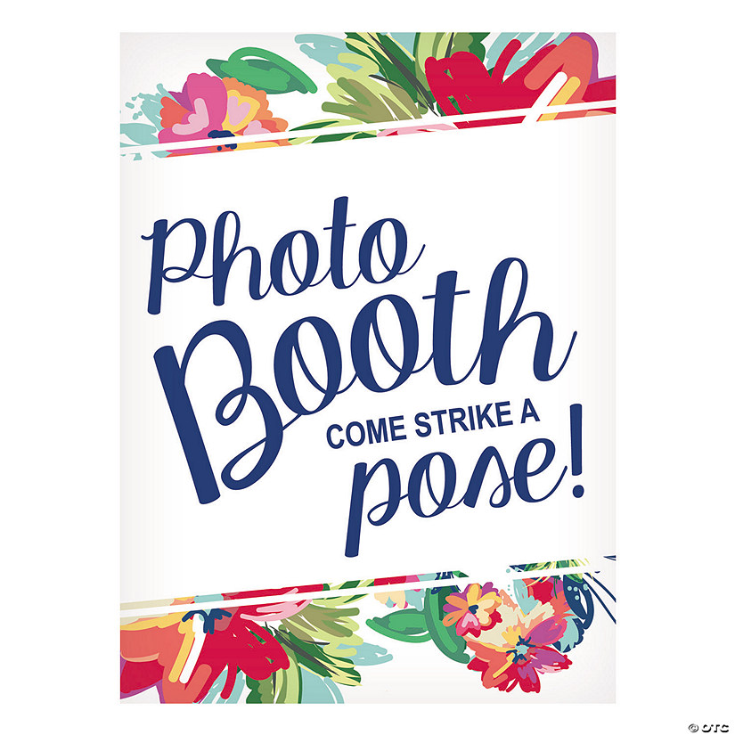 Bright Floral Photo Booth Sign Image