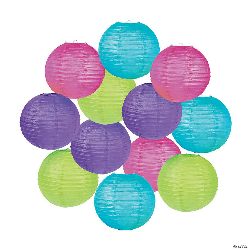Bright Hanging Paper Lanterns