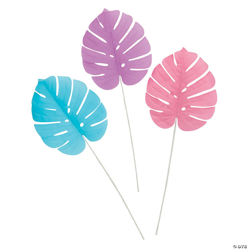 Bright Monstera Leaves - 6 Pc. Image