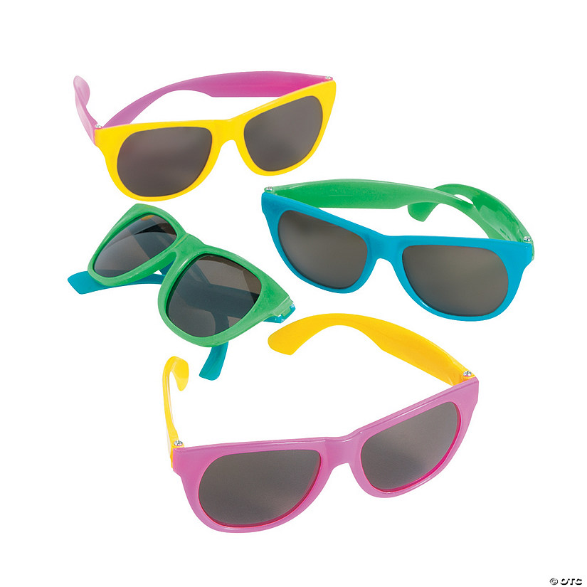 Bright Neon Nomad Sunglasses - 12 Pc. Image
